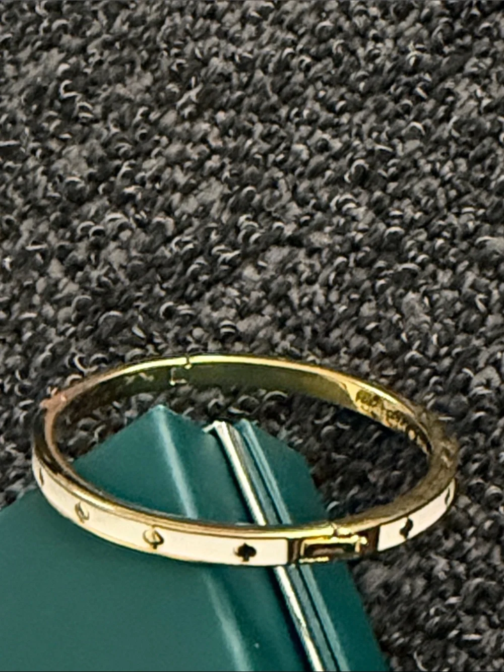 kate spade Gold Tone Bangle with Heart Cutouts